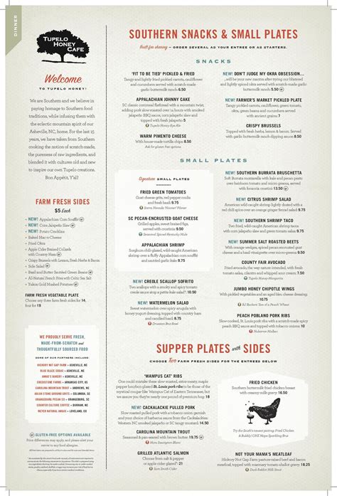 Comes pre-assembled and ready to use. . Tupelo honey cafe nutritional information